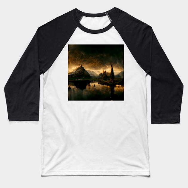 Dooming landscape Baseball T-Shirt by endage